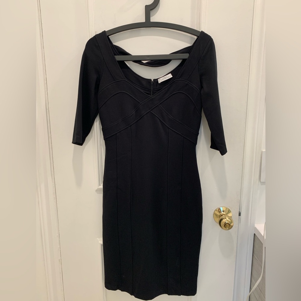 Versace Collection black fitted dress. Size 46